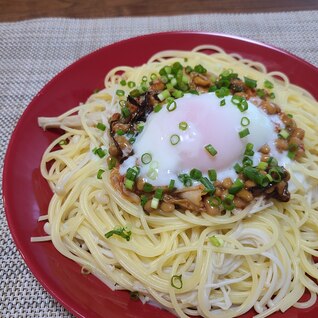 フライパン不要！納豆キムチパスタ